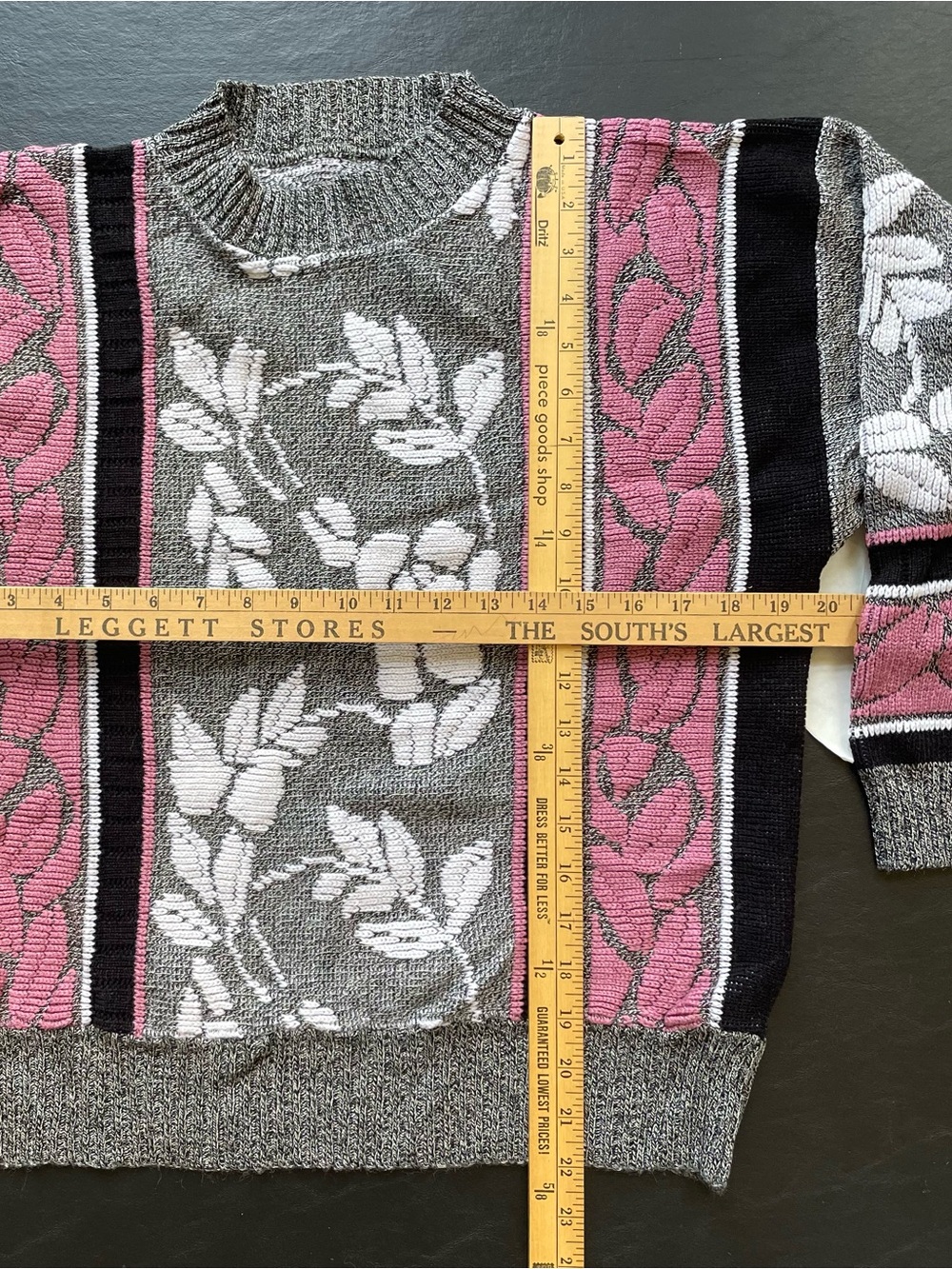 Floral Knit Crewneck Sweater in Pink, Gray, Black, White - Picture 3 of 6